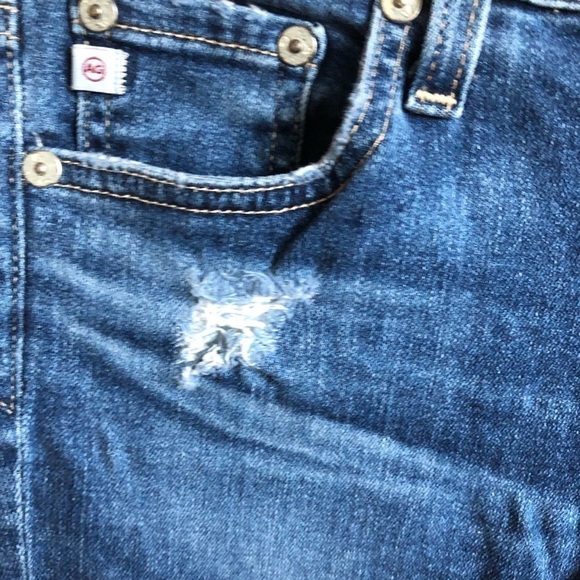 AG The Ankle Super Skinny Distressed Denim Jeans - Picture 7 of 12